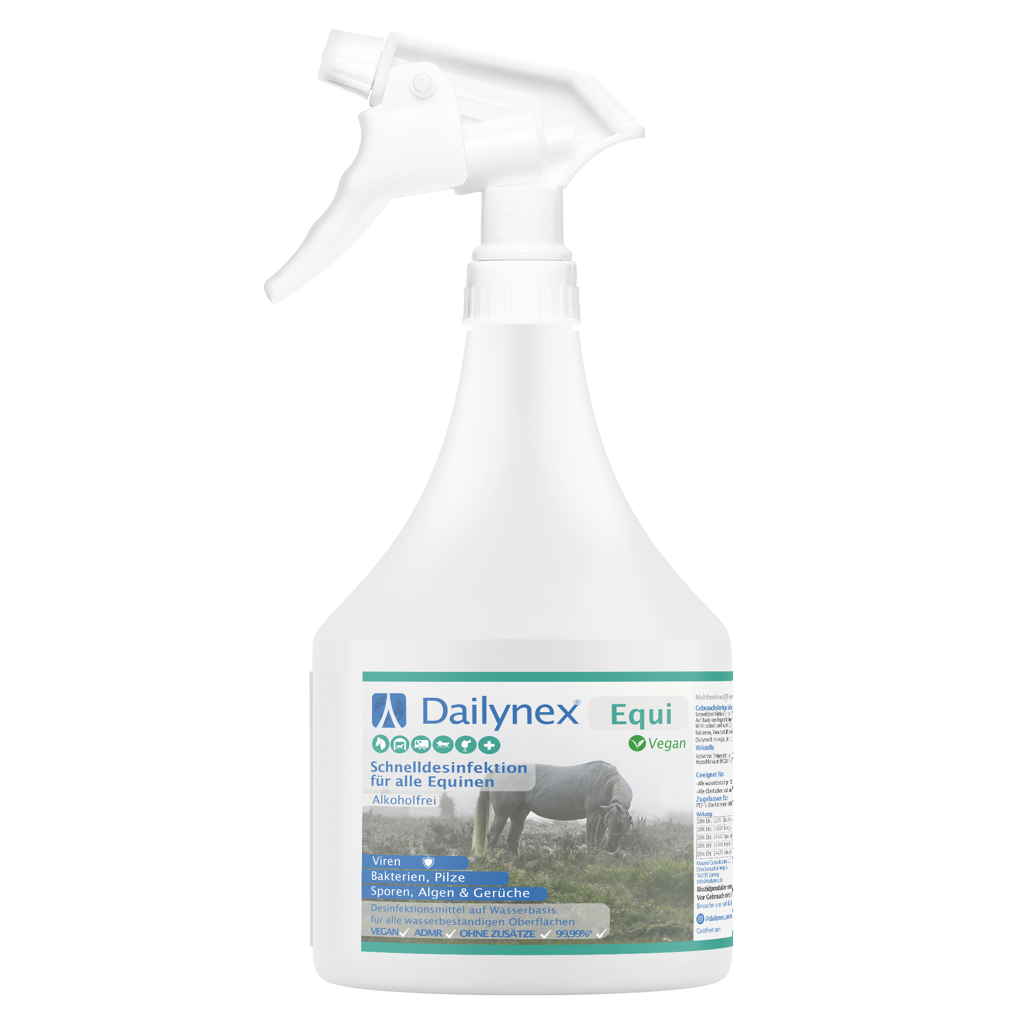 Disinfectant for horses, stables, boxes, hooves, skin, hay