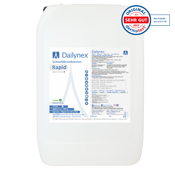 Desinfectante rápido sin alcohol 20l Dailynex Rapid bote listo para usar derma